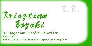 krisztian bozoki business card